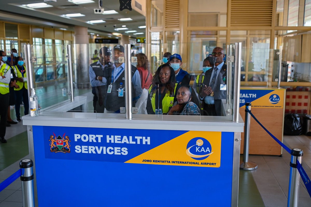 psmuthoni's tweet photo. Strengthening Border Surveillance Against Mpox, Marburg & Ebola

Today,  together with WHO Country Representative Dr. Abdiramane Diallo and IOM Chief Migration Officer Basnet Mukunda we  visited JKIA to engage the Border Management Committee on strengthening disease surveillance and response.

Amid the Mpox outbreak in Kenya and ongoing Marburg and Ebola threats in the region, enhanced border screening, rapid response teams, and public awareness are crucial to preventing disease importation and safeguarding public health.

To bolster surveillance, Terminal 1A, Gate 16 has been designated as the sole entry point for travelers from Uganda and Tanzania, where Marburg and Ebola cases have been reported.  We are deploying a multi-agency approach   to implement the Kenya Emergency Preparedness and Response Plan across all Points of Entry.

Kenya remains steadfast in protecting public health through proactive surveillance and emergency preparedness. By working closely with global partners, we are enhancing our capacity to detect and respond to disease threats at our borders.

We acknowledge the support from WHO, IOM and other partners  in strengthening emergency response efforts, ensuring the country is well-prepared to address emerging health threats in the region.