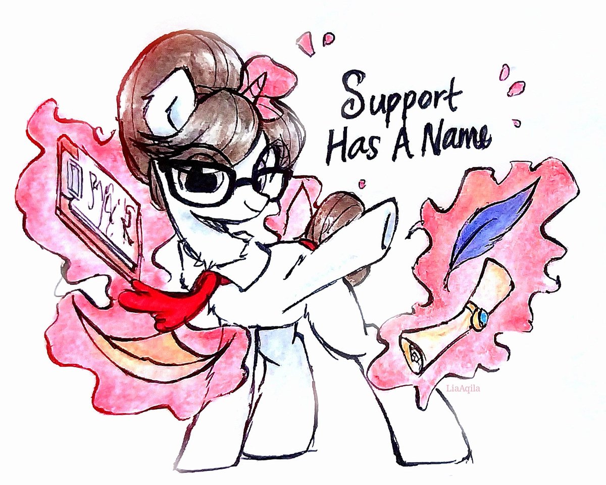 Pony4K's tweet photo. @XCONITO I usually only draw my #RavenSpike ship in (mostly) 4-panel comics so...
Here's a supportive poster commission from @LiaAqila01 based on an idea from @Estories1 https://t.co/Qwz1SA1fxT