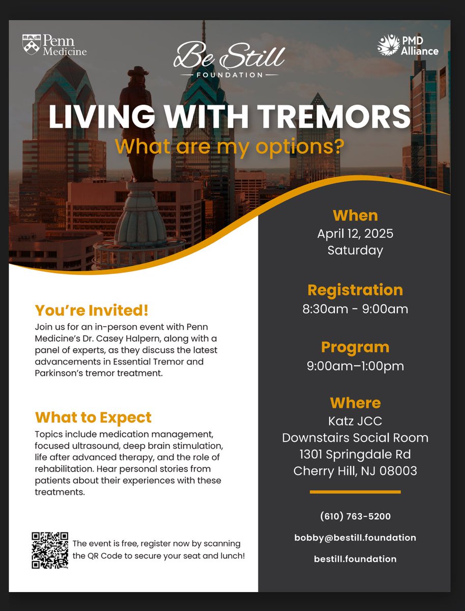 CaseyHalpern5's tweet image. Hope you can join us for this educational event on tremor and beyond…