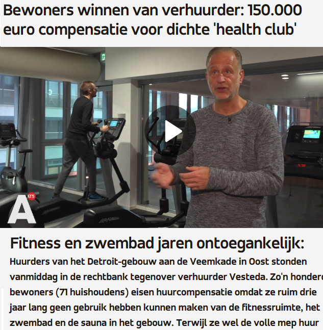 Matthijs85's tweet photo. 71 huurders winnen rechtszaak 💪
en krijgen 150.000 compensatie 👌 https://t.co/o4T8UJ6WMg

Ze konden langer dan 2 jaar geen gebruik maken van de ‘health club’ met een zwembad, sportschool en sauna, maar moesten daar wel voor betalen. #Amsterdam #020oost https://t.co/0mxA5zn93C