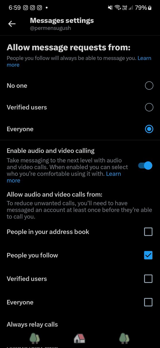 permensugush's tweet photo. @Azriia09 Kakanya buka dm -> klik setting di pojok kanan atas-> allow message request -> pilih yg "everyone" https://t.co/1xQrYg16hZ