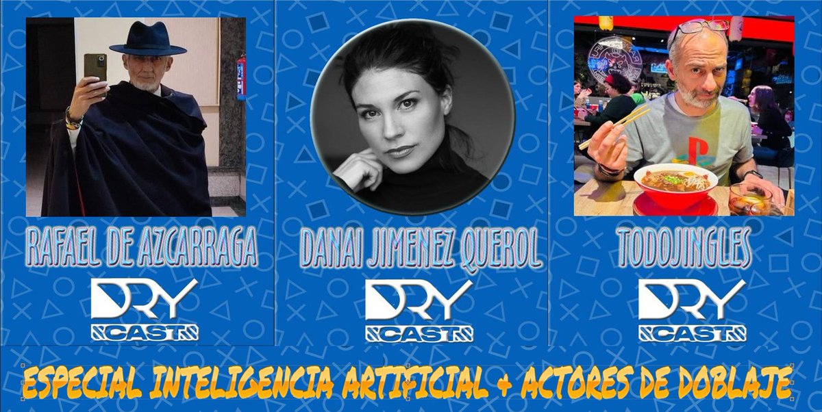 El martes 18 a las 21 horas .

🚨🚨🚨🚨🚨🚨🚨

Especial inteligencia artificial+actores de doblaje 

Dania Jiménez querol
Rafael de Azcárraga
Todojingles

En #Drycast
🚨🚨🚨🚨🚨🚨🚨🚨