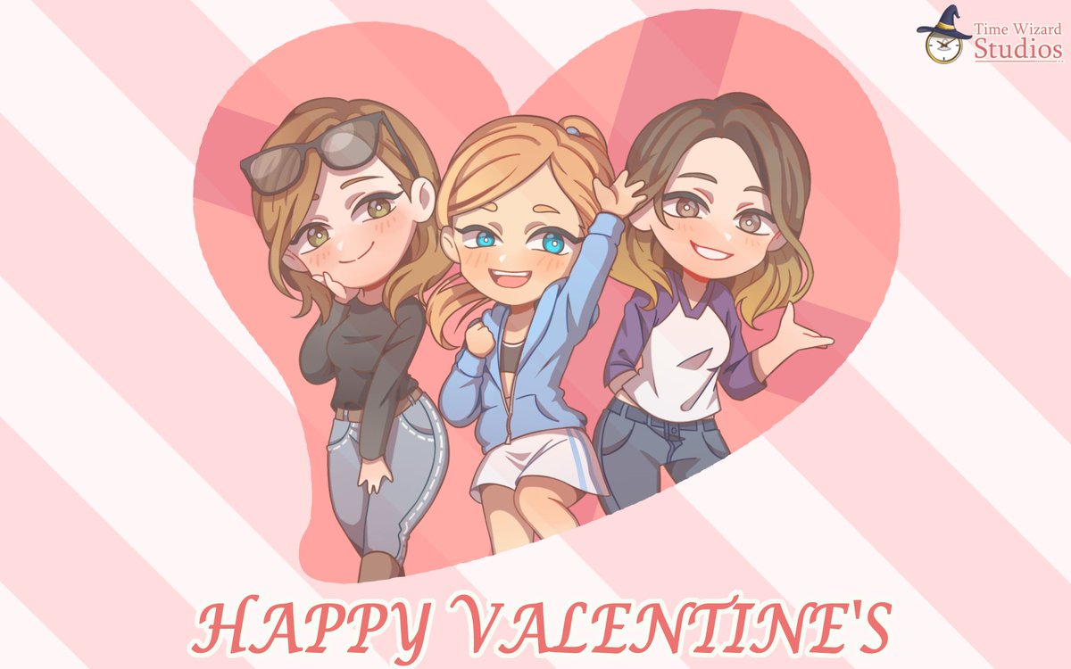 twstuds's tweet image. Happy Valentine's Day💗

#sfw #hentai #waifu #eroge #visualnovel #blonde #brunette