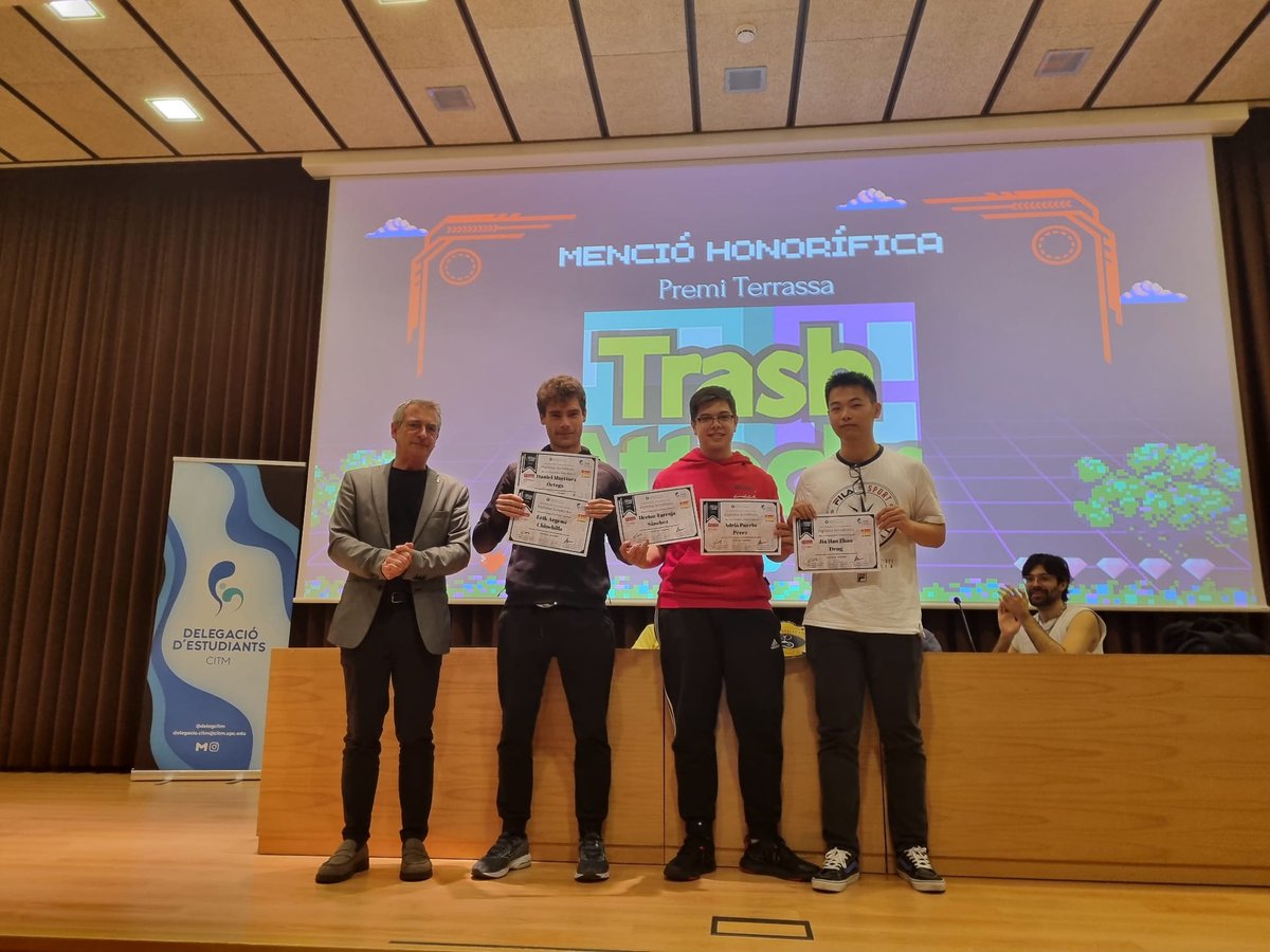 👋Ei TU.! El TA de Projecció de la Ciutat i regidor d'Universitats, <a href="/joan_salvador1/">Joan Salvador</a> , va participar ahir a la tarda en el lliurament de premis de la Gran CITM Game Jam del <a href="/CITM_UPC/">CITM UPC</a>  , organitzada per la Delegació d'estudiants del CITM-UPC a l'Edifici Històric de l'<a href="/eseiaat_upc/">ESEIAAT - UPC</a> .