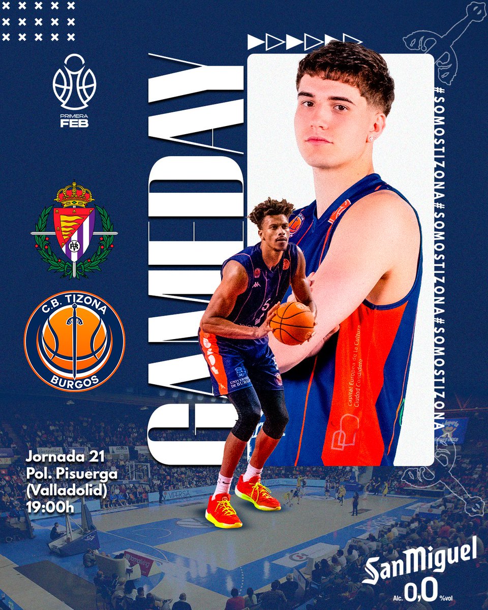 ⚔️ 𝗚𝗔𝗠𝗘𝗗𝗔𝗬 ⚔️

Derbi regional en Valladolid 🏀

#DisfrutamosJuntos #PrimeraFEB