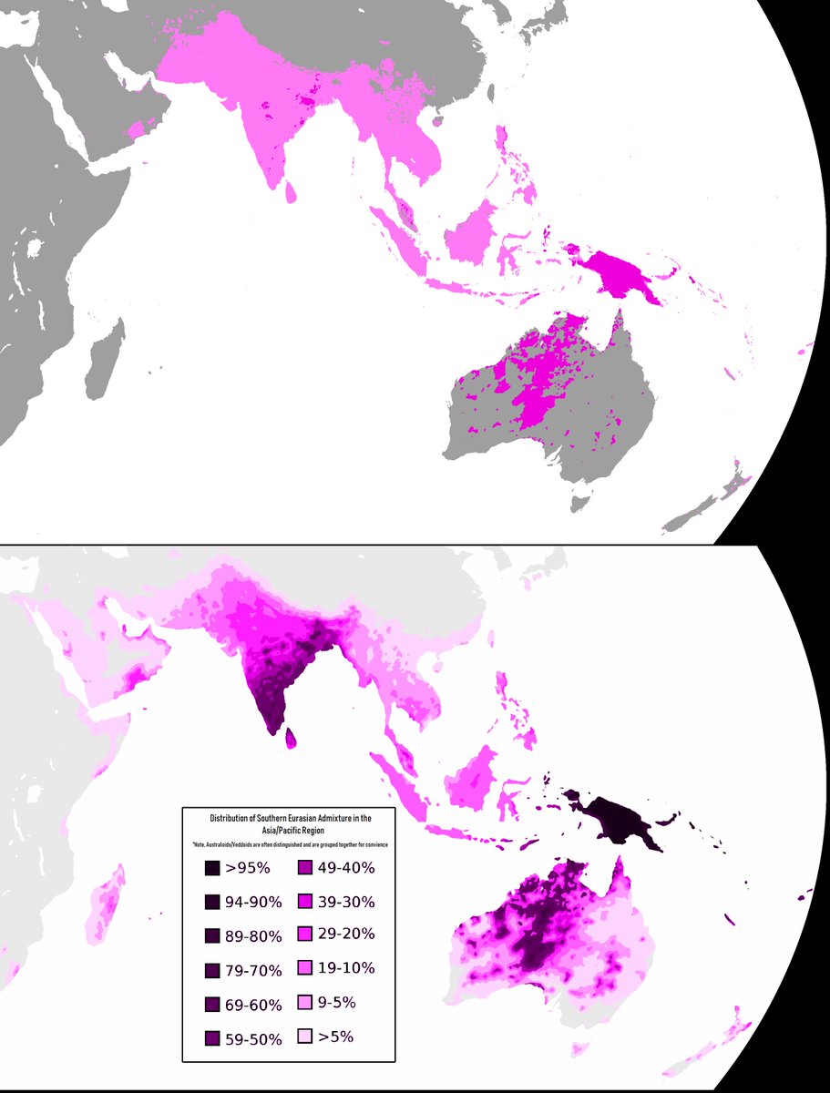 Distribution of South Eurasian ancestry.