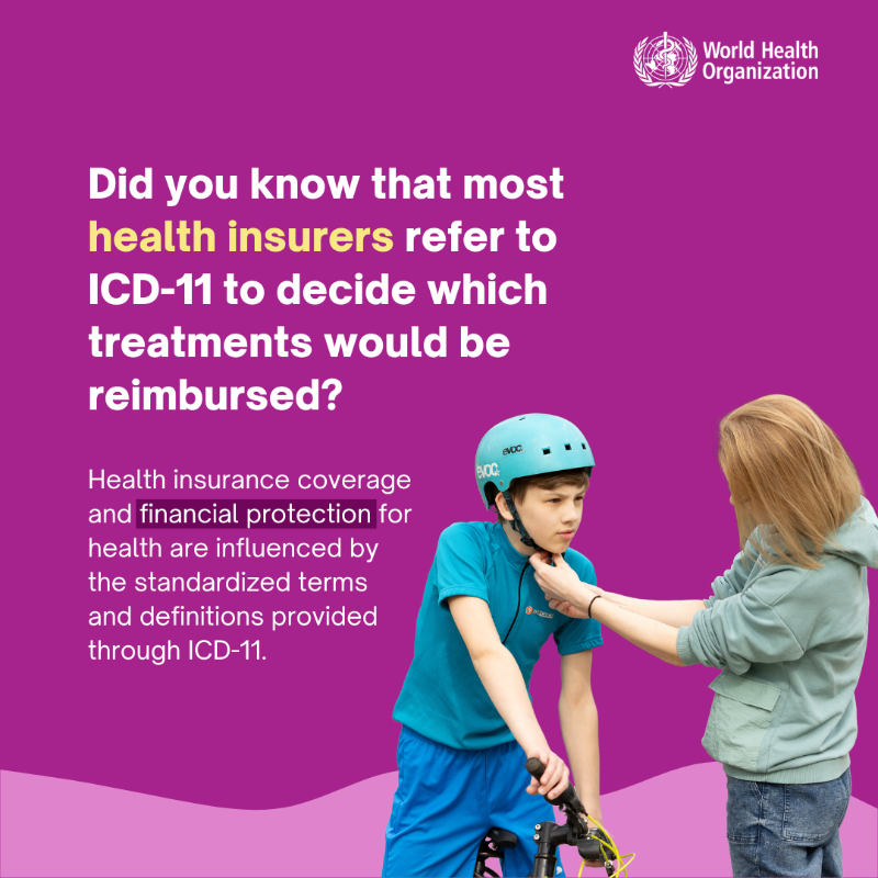 WHO's tweet photo. Ever heard of the International Classification of Diseases or ICD-11?
Health workers and policymakers, across the world, use ICD-11 every day to make critical decisions that impact your health.
Here’s what it means for your health.