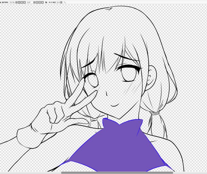 線画調整&着色準備中〆(✿︎' ꒳ ` )b