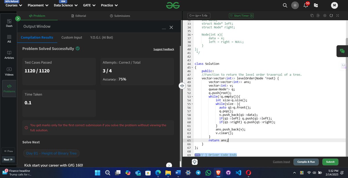 itz_manuv's tweet image. Day 80 of the #GFG160 Challenge is here! Continuing my exciting journey of 160 days dedicated to sharpening problem-solving skills and tackling challenges on GeeksforGeeks💻📷
@geeksforgeeks
gfgcdn.com/tu/TV3 #gfg160 #geekstreak2024 #codinglife