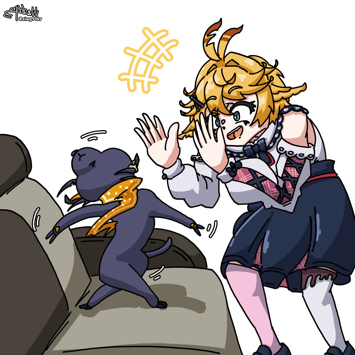 siwg99kr's tweet image. Just on time in this year! 
I drew this for D.A.D. as part of DPS. 
#HBDAmber2025 #DokiGallery