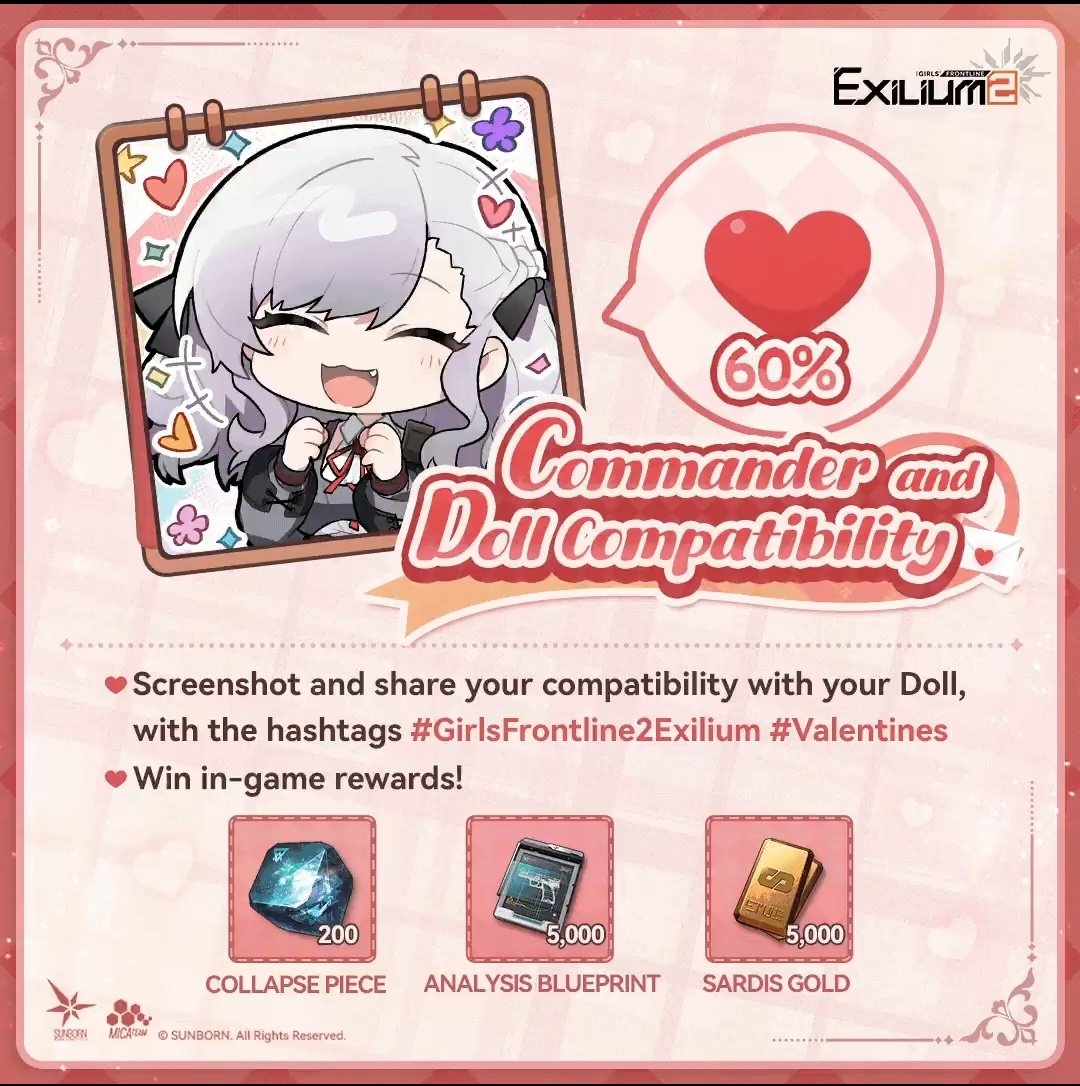 Shouta_4637's tweet photo. @GFL2EXILIUM_EN only sabrina 🙂
#GirlsFrontline2Exilium 
#Valentines https://t.co/qsMDEjbbed