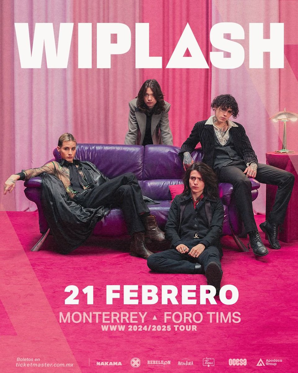 HeavyNews_'s tweet photo. ¡@Wiplash_Oficial llegará a #Monterrey con su #WWWTour el próximo viernes 21 de febrero! 🩷
Escucha su último single "FDL" en todas las plataformas. 🔥
Aprovecha la promoción de 2x1 en Ticketmaster y consigue tus accesos antes de que se acaben. 🎫
📌 @ForoTims - 21:00 hrs https://t.co/4Bz4OrD8aE