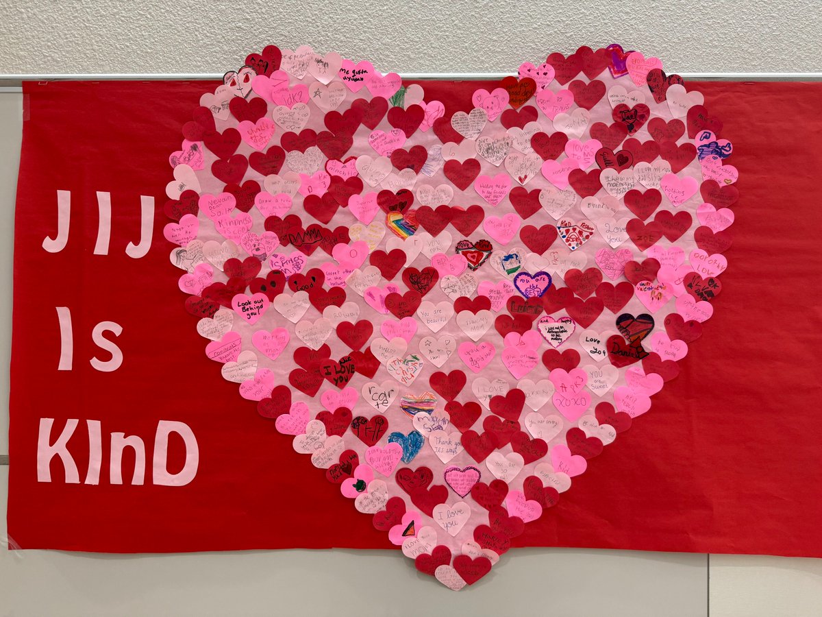 Happy Valentine's day and Kindness week from the students and staff at Joe Lee Johnson!