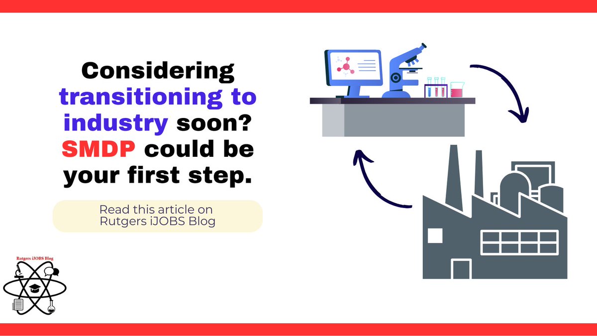 Do you want to learn more about careers in industry? Scholars develop a Personalized Mentoring Plan (SMDP) can be your first step to a successful industry career. 💼🧬
grad.rutgers.edu/news/ijobs-sem…


#RutgersiJOBs #CareerDevelopment #BioPharma #CareerAdvice #SMDP #diversestudents