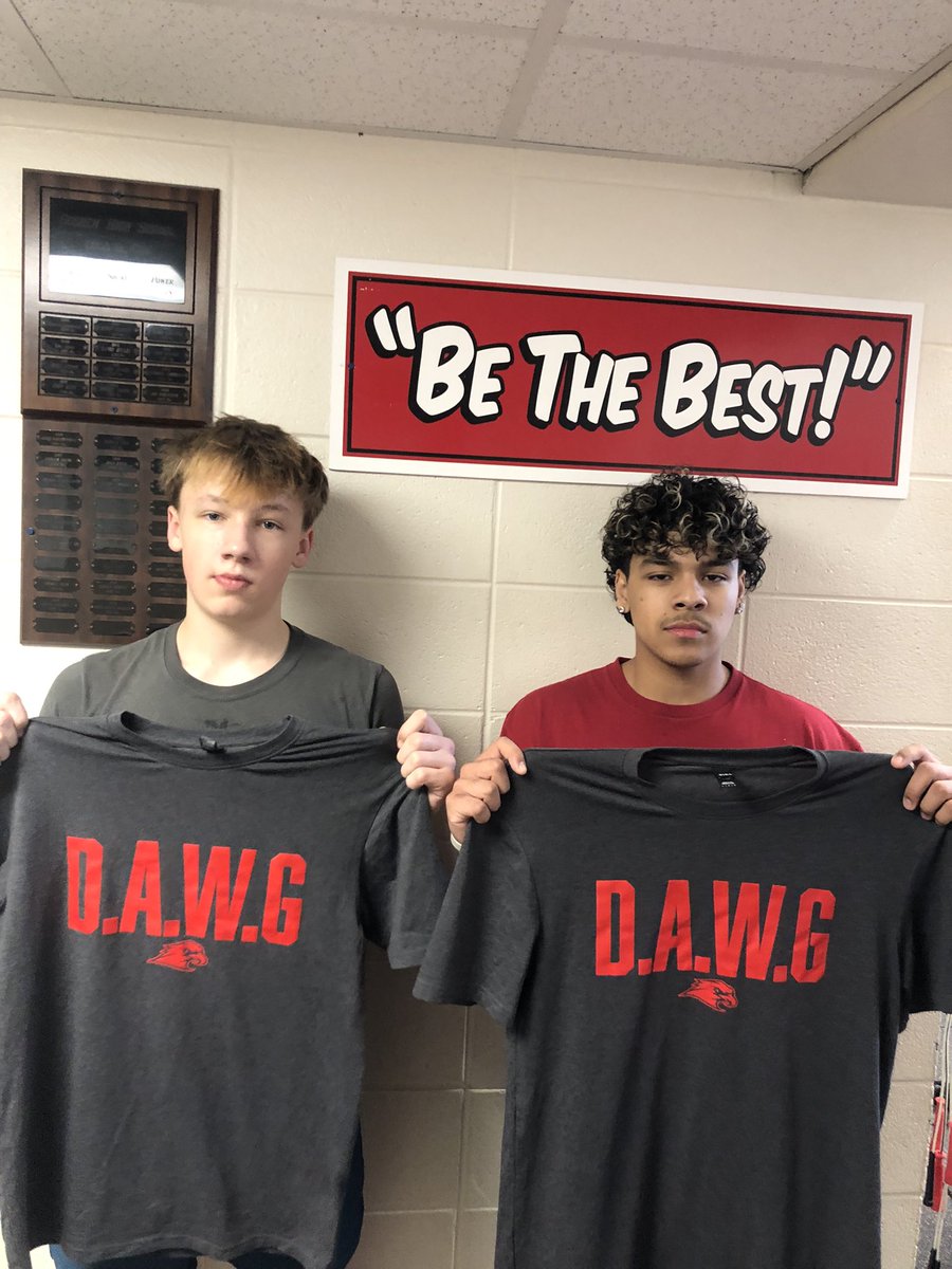 Congrats to our DAWG’s of the month for January! Marco and Liam attended the most workouts of anyone not currently in a winter sport!