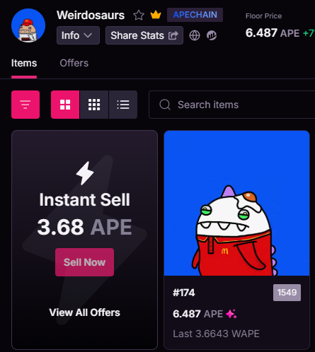 Bellcrenal's tweet photo. @HASH__ONE @KD_Doozy @apecoin @MagicEden @weirdosaurs 👀 https://t.co/2CwTaVdRKF