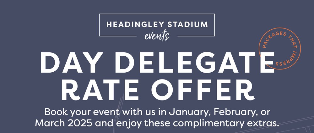 The Latest News &amp; Offers For February

Headingley Stadium Day Delegate Offers.

Book your event in January, February or March and enjoy many complimentary extras.

View them all online: calderconferences.co.uk/offers/prestig…