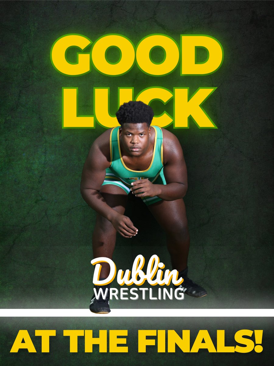 D, you’ve got this. And, the entire city is behind you. Represent Dublin Fighting Irish Wrestling like you have all season: With class, with strength, and with Fighting Irish pride. Let’s go! #WhyNotUs #GoIrish ☘️🤼