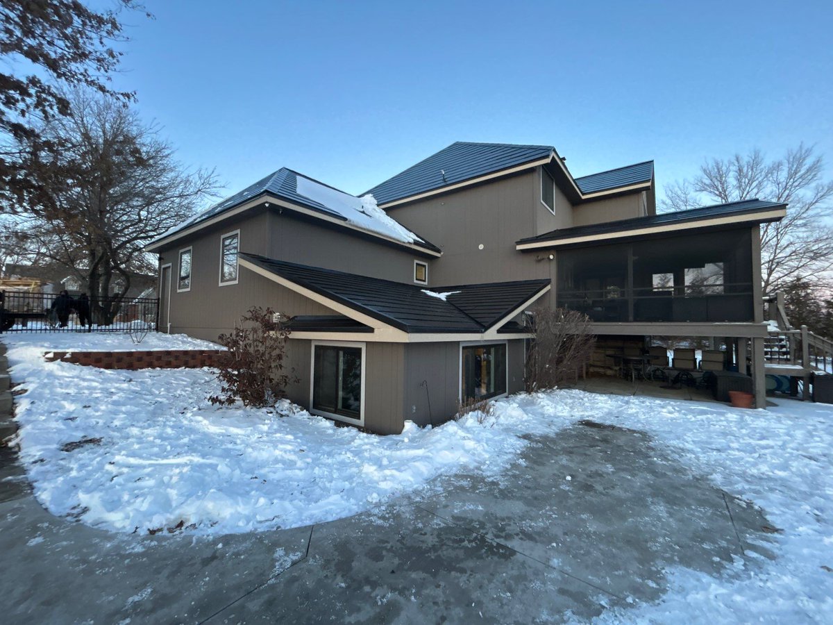 The snow didn't keep us away from finishing this 18kW Tesla Solar Roof in Topeka KS! <a href="/teslaenergy/">Tesla Energy</a> #solarenergy #solar #greentechnology #topeka #KansasCity