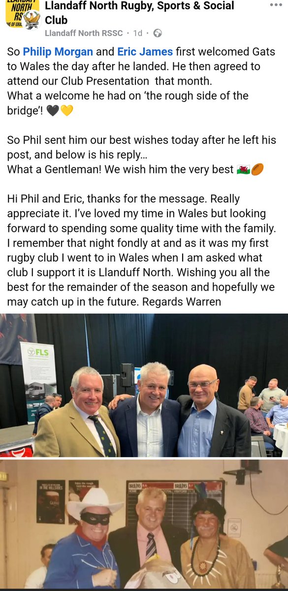 Llandaff North RFC Minis & Juniors🐝🐝 (@lnrfchornets) on Twitter photo Gats is a <a href="/LNRFC/">Llandaff North RFC</a> fan then?
Two of our members go right back to the start of Warren Gatland's journey when Wales.
#Gats #WalesRugby #northfamily Gats is a <a href="/LNRFC/">Llandaff North RFC</a> fan then?
Two of our members go right back to the start of Warren Gatland's journey when Wales.
#Gats #WalesRugby #northfamily