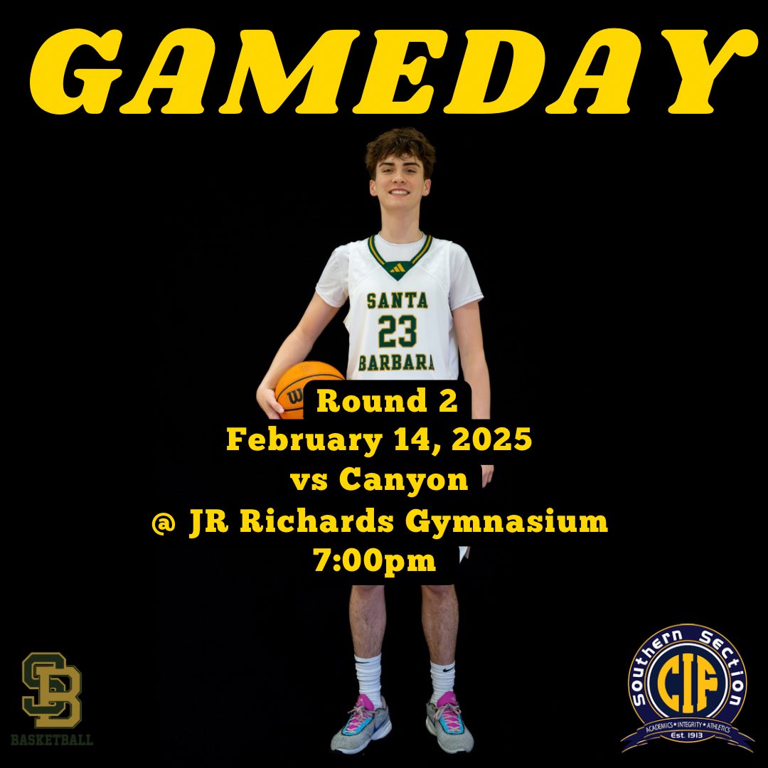 🏀 The Dons are back on their home court tonight at 7pm, facing off against Canyon in the second round of the CIF Southern Section Division 1 playoffs! Let’s pack the gym with our Dons spirit and rally behind our team!

#WeAreSB  
#SBDonsHoops  
#SantaBarbara  
#SchoolOfChampions