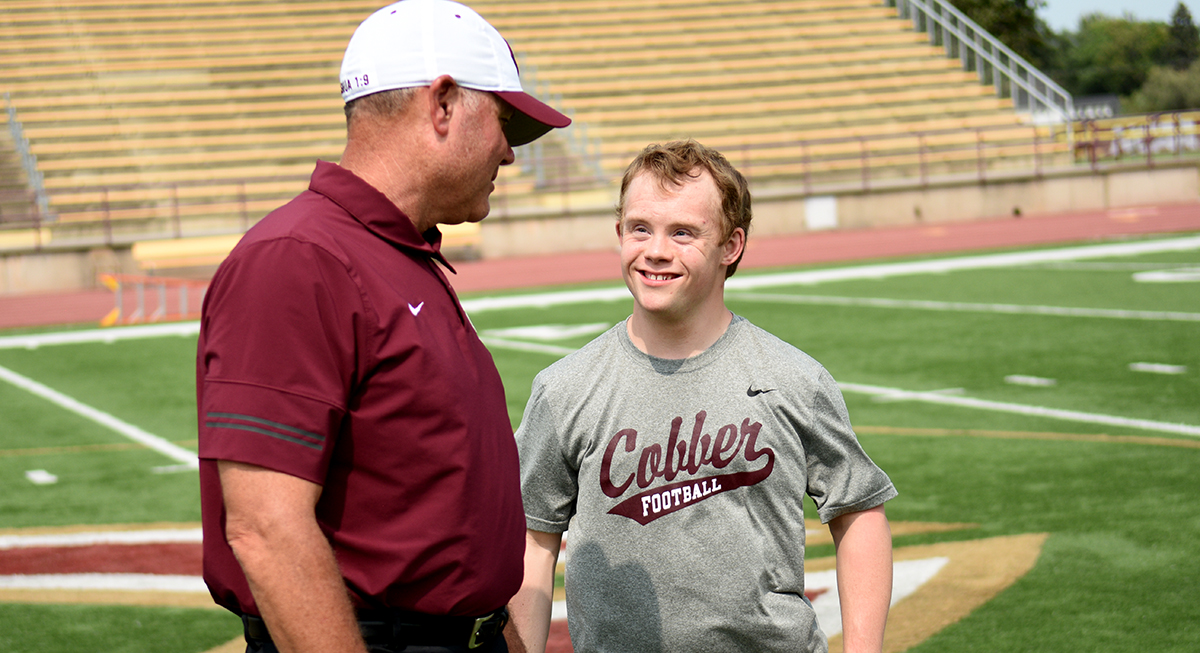 An update from Cobber Football:

Director of Performance, Hype, and Morale Sam "Scrammy" Beedy shocked Cobber Nation this winter when he announced he will NOT be returning this Fall in his DPHM role, but will be returning as the "Second Assistant Head Coach".

As his agent, I