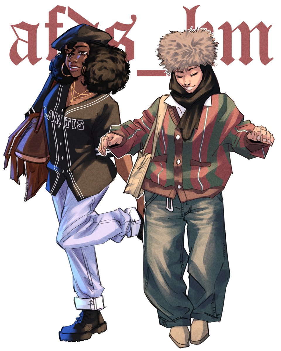 Nicole and Anora #characterdesign #blackart #originalcharacterart #Hijabis