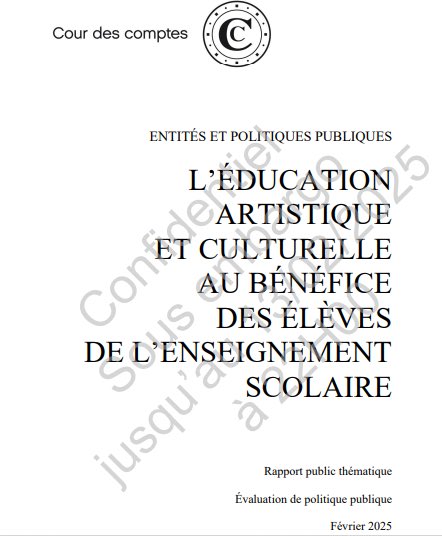 Le café pédagogique (@cafepedagogique) on Twitter photo Éducation Artistique et Culturelle : la <a href="/Courdescomptes/">Cour des comptes</a> recommande un suivi des projets, un développement de la formation des enseignant.e.s et des artistes, un pilotage des parcours, une attestation individuelle annuelle pour chaque élève cafepedagogique.net/2025/02/14/eac… Éducation Artistique et Culturelle : la <a href="/Courdescomptes/">Cour des comptes</a> recommande un suivi des projets, un développement de la formation des enseignant.e.s et des artistes, un pilotage des parcours, une attestation individuelle annuelle pour chaque élève cafepedagogique.net/2025/02/14/eac…