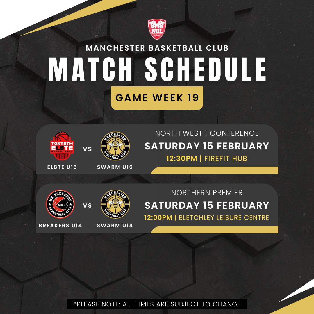 Two games coming up tomorrow 📅🔜

#HearTheBuzz | #BEElieve | #NBL2425 | #BritishBasketball