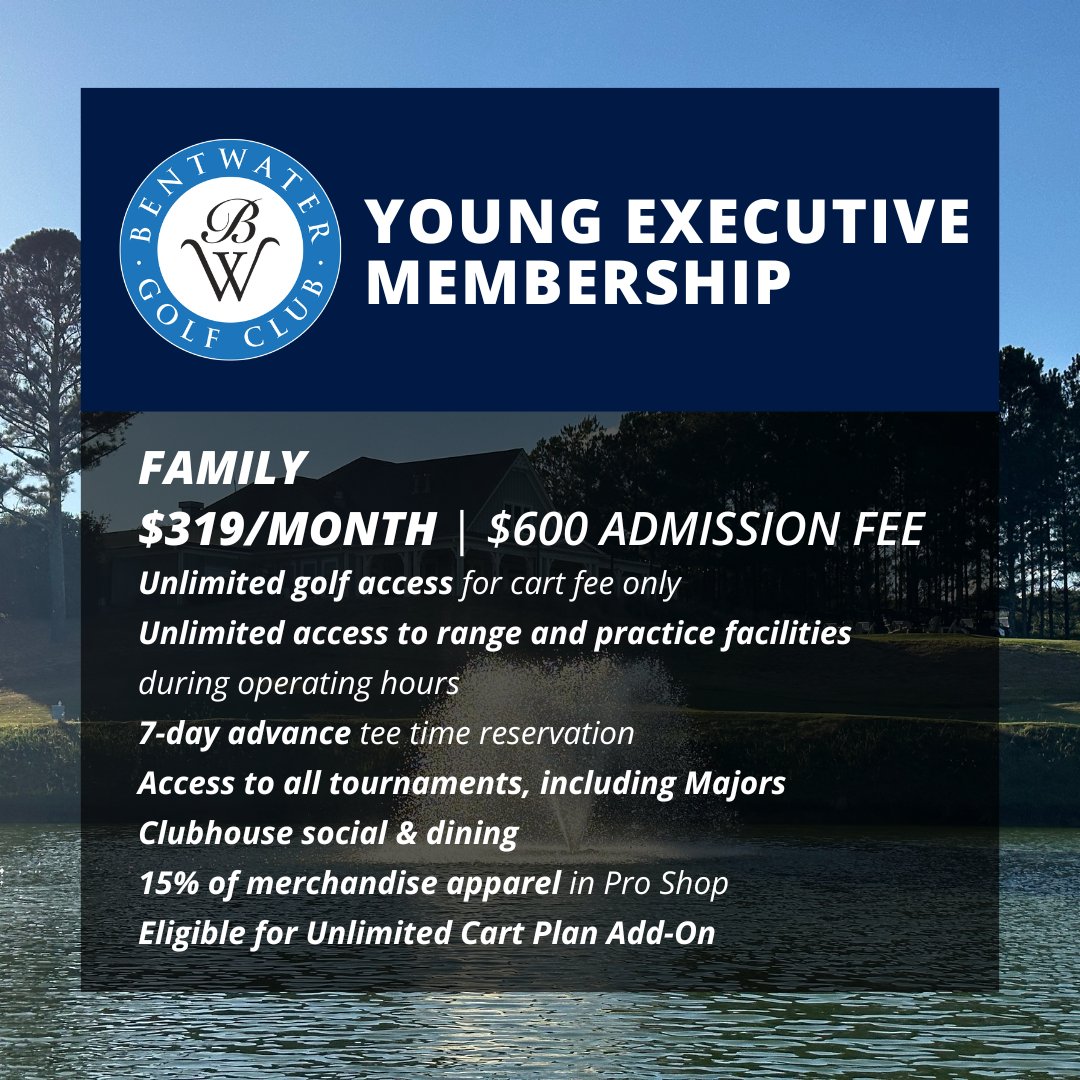 Enjoy unlimited golf access for cart fee only, unlimited access to the range and practice facilities, and priority tee time booking to ensure golf always fits into your busy schedule. Join Bentwater Golf Club and elevate your game! 👏 bit.ly/2Sx7ShB