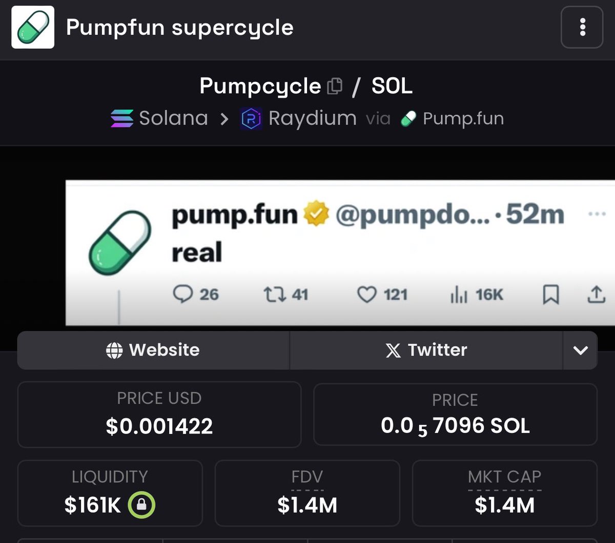 AccExplorer's tweet image. Dq319cnGeK3HVy4mLLH2KnZLwQcRRsJduvj2dLpgpump

50X 

It’s  a   #pumpcycle because of #solcycle 

6BucMbYUHPUc9RKP1kKGrR8jjU4zHW1dBUisWmfapump