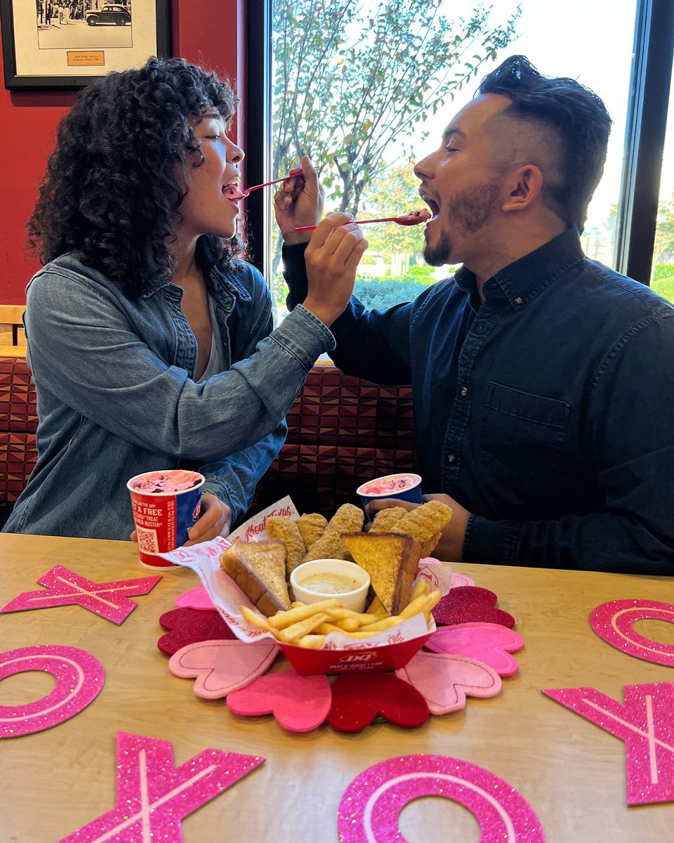 What's more romantic than sharing a Steak Finger Country Basket® and feeding each other Red Velvet Cake Blizzard® Treats? 🥰