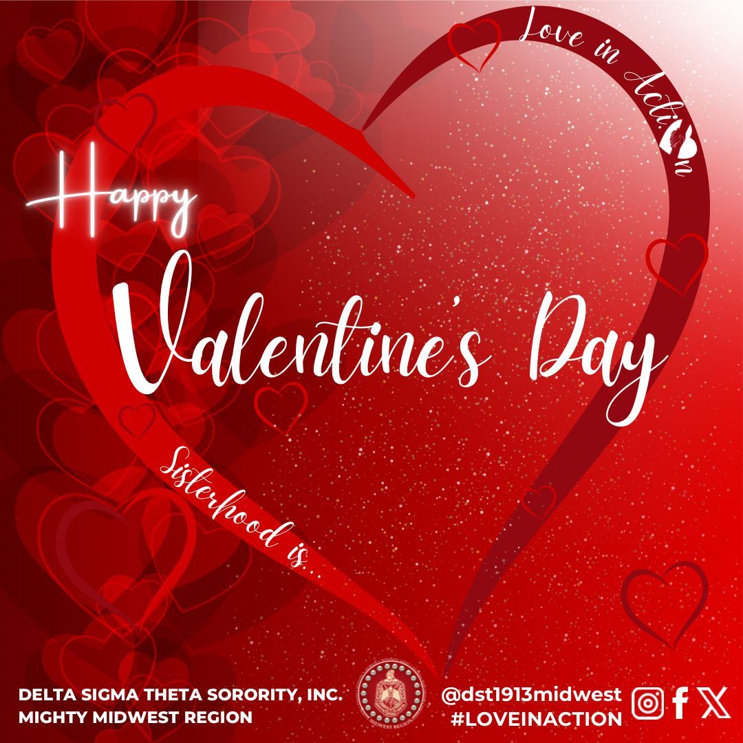 Sorors, this Valentine’s Day, we celebrate the love that lifts, the sisterhood that strengthens, and the bonds that last a lifetime. ❤️

Sisterhood is love in action! 

#DST1913Midwest
#LoveInAction