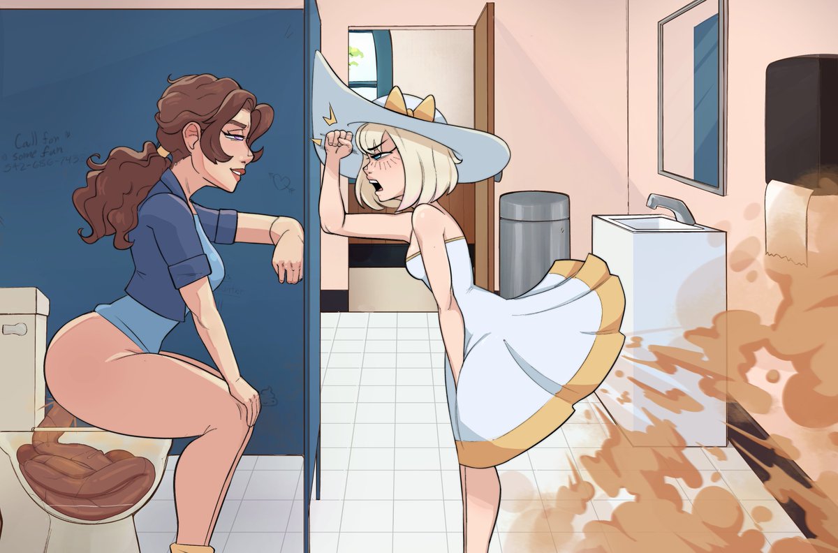 MamaPacking's tweet photo. Selina loves wrecking toilets, but it looks like Minerva beat her to it! Guess she'll have to get sloppy seconds in the stall.

Art was done by @_ButterKnife_  and audio by @HotRamenAudios. Thank you both so much for making this amazing comm/collab!

#girlfart #scat #efro https://t.co/A7lwT0NDDt