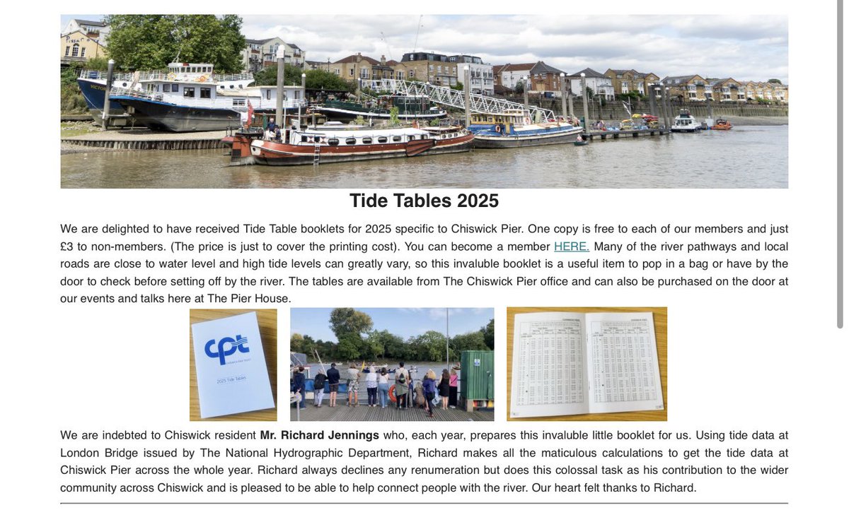old_chiswick's tweet image. .@ChiswickPier Tide Tables 2025 are out!
chiswickpier.org.uk/members/