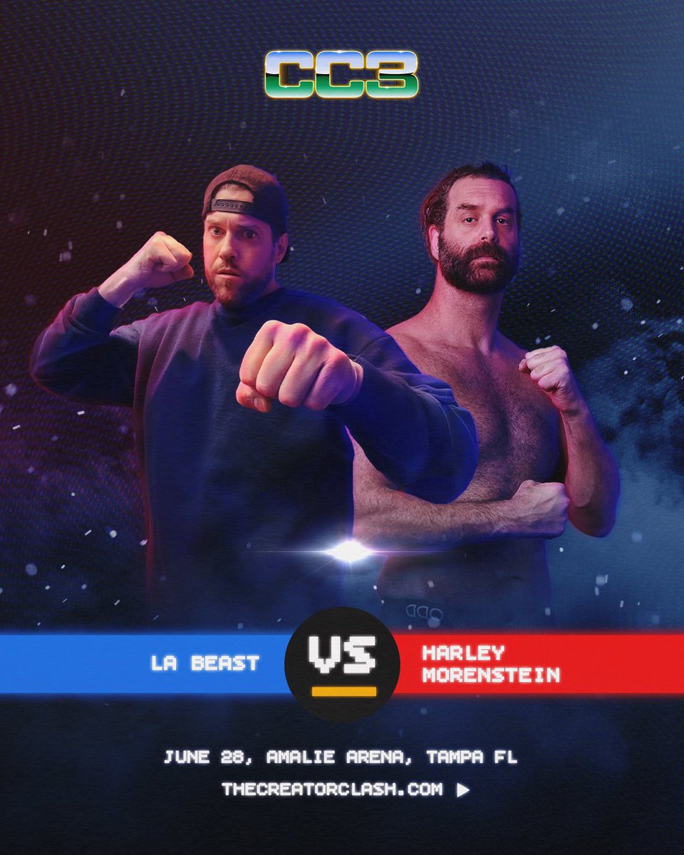 Creator Clash (@thecreatorclash) on Twitter photo .<a href="/HarleyPlays/">Harley Morenstein</a> returns to the ring for vengeance, facing an absolute unit in the heavyweight division <a href="/KevLAbeast/">L.A. Beast</a>. Can Harley get his record back on track? Or will he be swallowed up by the competition?
head to thecreatorclash.com to grab tix to #creatorclash3 .<a href="/HarleyPlays/">Harley Morenstein</a> returns to the ring for vengeance, facing an absolute unit in the heavyweight division <a href="/KevLAbeast/">L.A. Beast</a>. Can Harley get his record back on track? Or will he be swallowed up by the competition?
head to thecreatorclash.com to grab tix to #creatorclash3