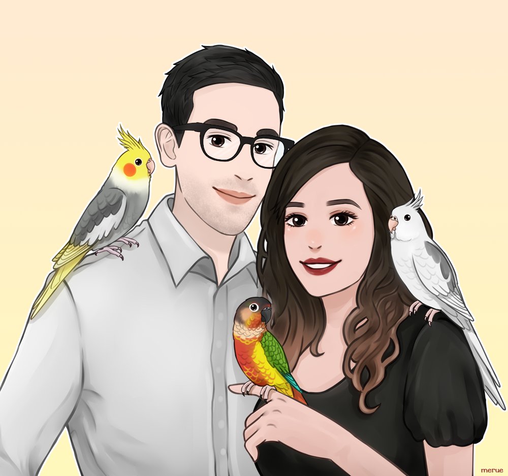 Happy Valentine's Day! Here's a couple's portrait I did a while ago 🥰❤