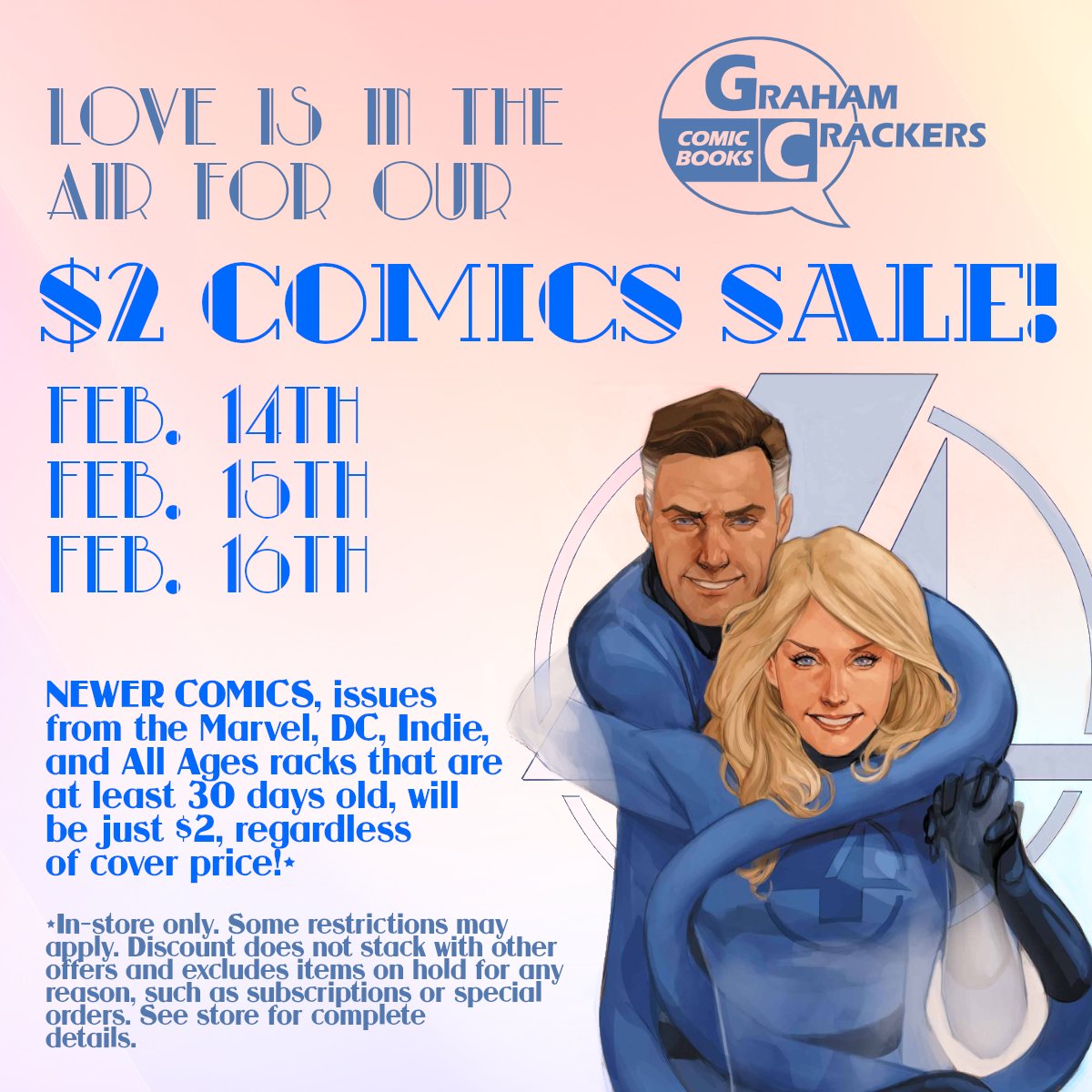 GCComics's tweet photo. Today starts our sale! Running through Sunday in store!
#comics #comicbooks #gcc #gccomics #grahamcrackers #grahamcrackerscomics #chicago #chicagoland #ChicagoIL #marvel #dc #dccomics https://t.co/oatDtsZ17D