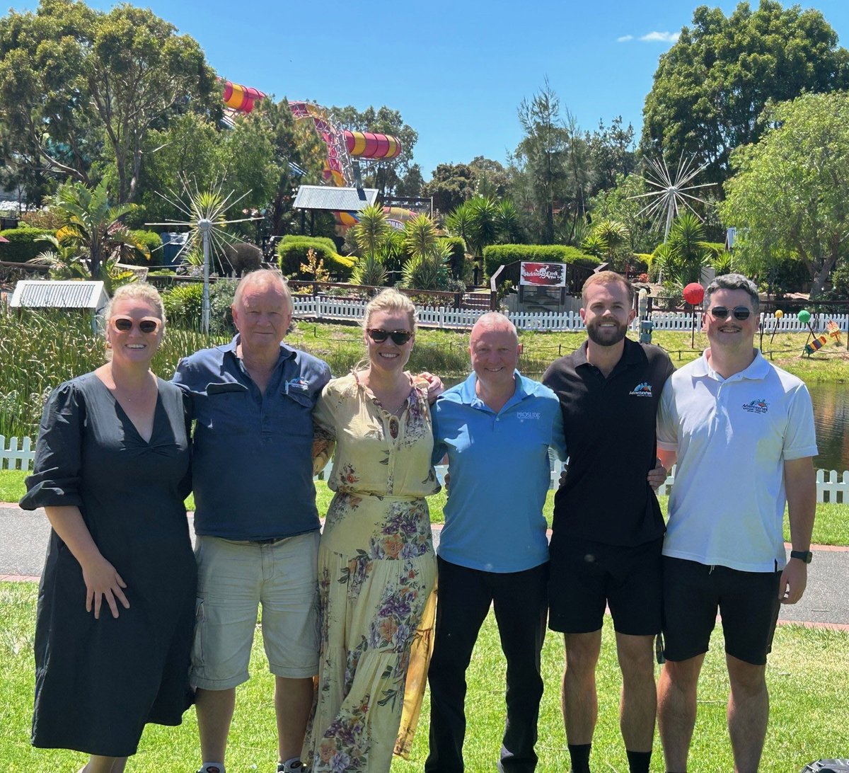 ProSlideTech's tweet image. Visiting some of our favourite people Down Under at Adventure Park Geelong!

It&apos;s always exciting to see our rides in action, but even more rewarding to connect with the wonderful team who helped bring it all to life. Grateful to visit this beautiful corner of Victoria.