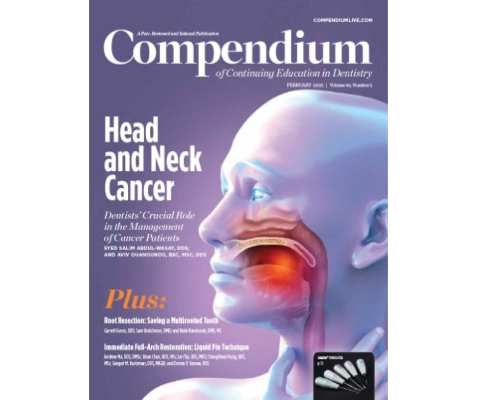 The February issue of Compendium is live! This edition explores dentists' crucial role in managing head and neck cancer, plus expert insights on root resection, full-arch restorations, and more.

📖 Read it here: compendiumlive.com/2025/02/