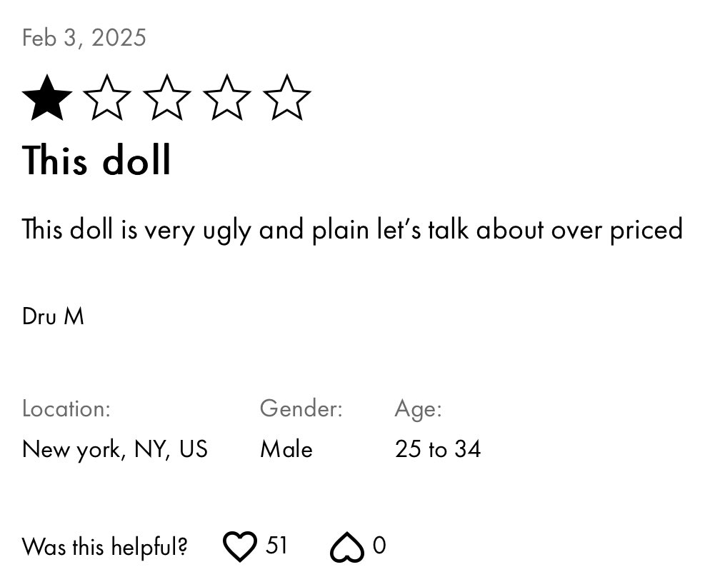 SBEdits's tweet image. based on the reviews I think I’m leaning toward the black baby from Neiman’s