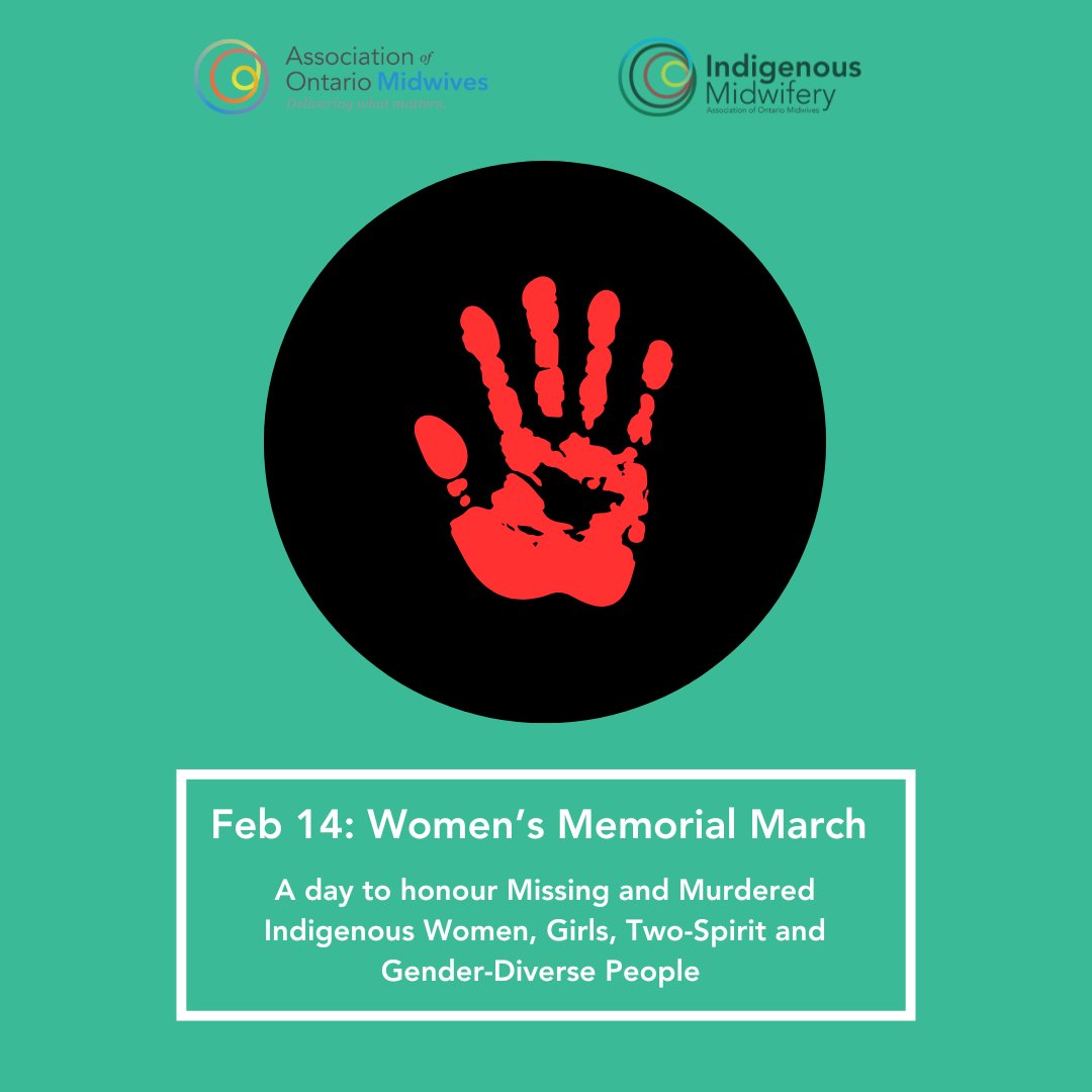 ontariomidwives's tweet image. Today we stand with communities across Turtle Island for the Women's Memorial March, honouring Missing and Murdered Indigenous Women, Girls, Two-Spirit and Gender-Diverse People (MMIWG2S+). The WMM calls attention to the ongoing violence and demands collective action.