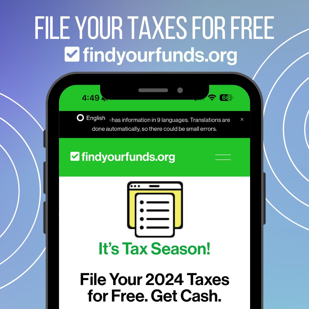 Get help filing your taxes for FREE on FindYourFunds.org NOW! You may be eligible for state and federal tax credits you aren't aware of, like the #ChildFamilyTaxCredit or #EarnedIncomeTaxCredit. Don't let yourself miss this money: go to FindYourFunds.org for more!