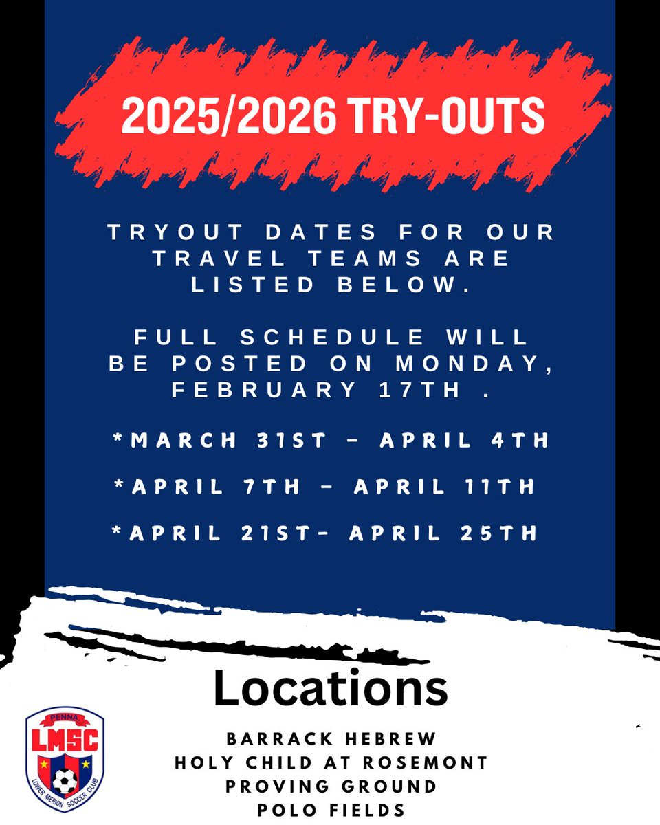 We’re ready! Are you? Full dates and times to be released Monday 2/17. 
Which tryout are you showing up for? 

❤️Like
✅Follow
📤Share