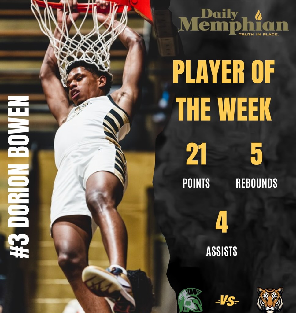 Whitehaven Hoops (@whitehavenhoops) on Twitter photo Congrats to <a href="/DorianBowen1/">Dorian Bowen</a> for being named The Daily Memphianโs High School Basketball Player of the Week! In Whitehavenโs 58-49 victory over White Station on Feb 7, Dorion was on fire, hitting all four of his 3-pointers and scoring 17 of his 21 points in the 2nd half. Congrats to <a href="/DorianBowen1/">Dorian Bowen</a> for being named The Daily Memphianโs High School Basketball Player of the Week! In Whitehavenโs 58-49 victory over White Station on Feb 7, Dorion was on fire, hitting all four of his 3-pointers and scoring 17 of his 21 points in the 2nd half.