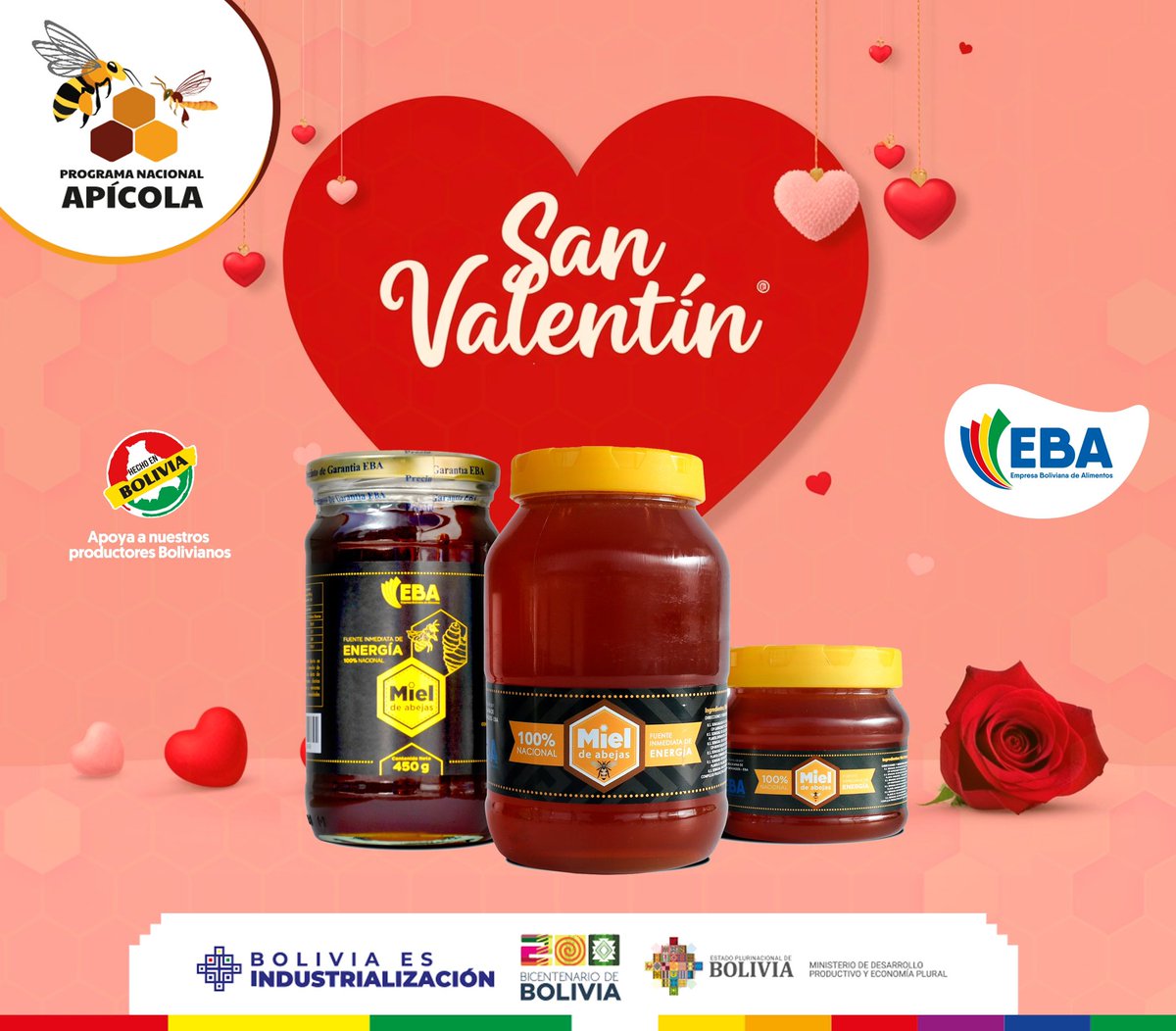 ProgramaApicola's tweet photo. ¡Endulza tu San Valentín con el sabor más puro de la naturaleza!
Sorprende a esa persona especial con un detalle natural, saludable y delicioso.
💛 Miel para endulzar los momentos
🍯 Propóleo para cuidar a quienes amas
✨ ¡Porque el amor, como la miel, es puro, dulce y natural! https://t.co/KHpXeDKzRb