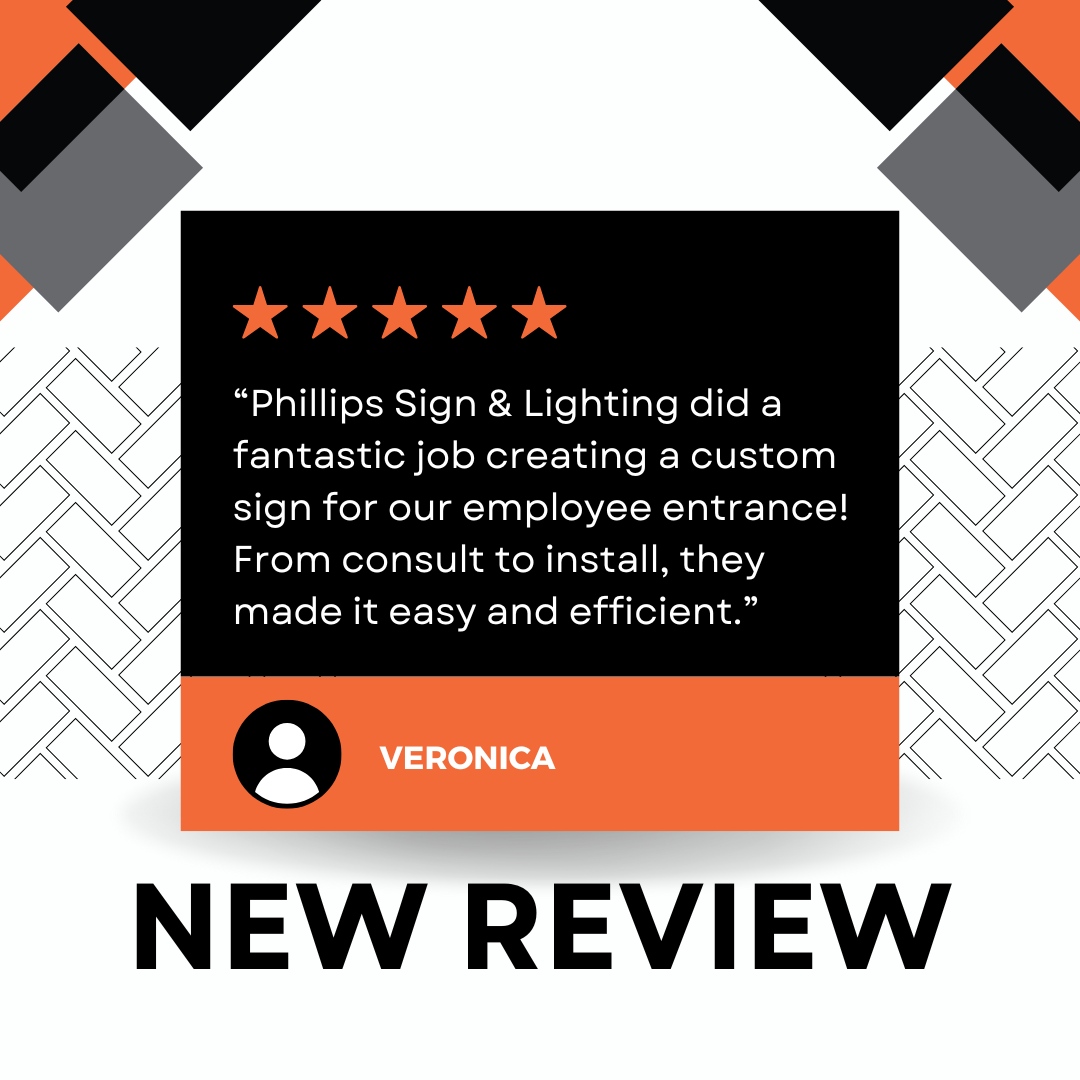 We're so excited to share this 5-star review from Veronica! Thank you for letting us create and install your business signage. 

#PhillipsSign #GoogleReview #PerfectReview #DetroitSignage