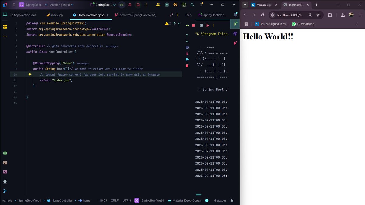 Chaitanya13107's tweet image. ๐ Day 106 of #150dayslevelup by @siamjuit!
๐น Started with Spring MVC ,created a project, set up  JSP page and displayed it using Controller & Request Mapping.
๐น Solved Longest Consecutive Sequence in an array.
#SpringMVC #Java #BackendDevelopment #DSA #Coding