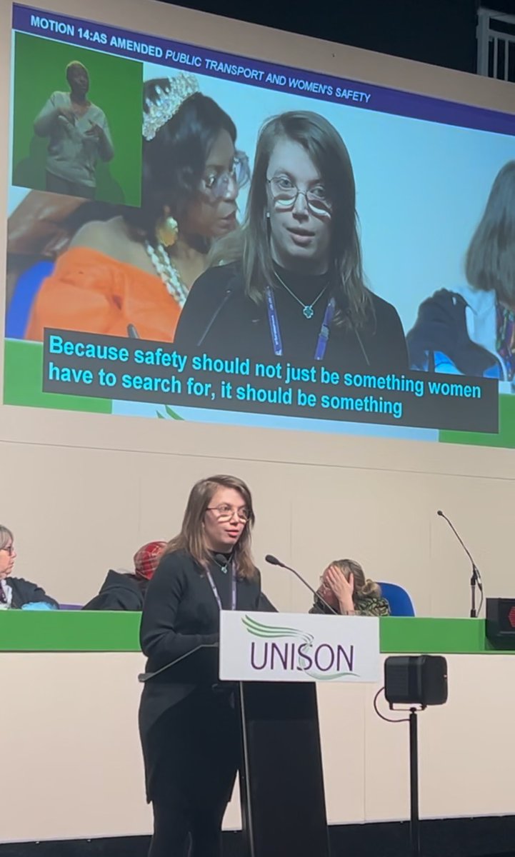 Jess McGuire (@jessmcguire01) on Twitter photo Proud to speak at UNISON Women’s Conference supporting the motion on women’s safety on public transport.
Our public transport should be reliable, accessible and above all safe 💜
<a href="/unisontheunion/">UNISON - UK's largest union</a> <a href="/WomenInUNISON/">Women in UNISON</a> Proud to speak at UNISON Women’s Conference supporting the motion on women’s safety on public transport.
Our public transport should be reliable, accessible and above all safe 💜
<a href="/unisontheunion/">UNISON - UK's largest union</a> <a href="/WomenInUNISON/">Women in UNISON</a>