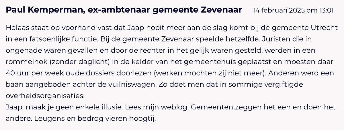 Jaap, maak je geen enkele illusie. Bij de gemeente Zevenaar gebeurt hetzelfde.
denuk.nl/herriemakers-k…